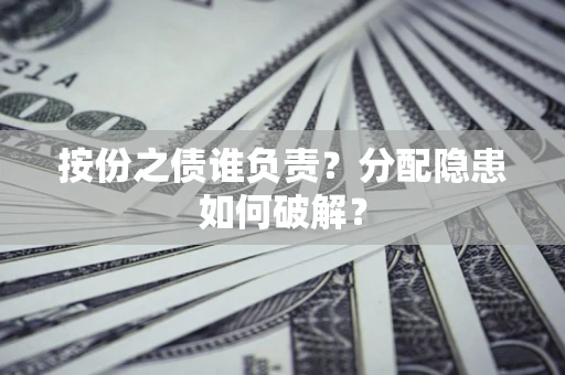 武汉按份之债谁负责？分配隐患如何破解？