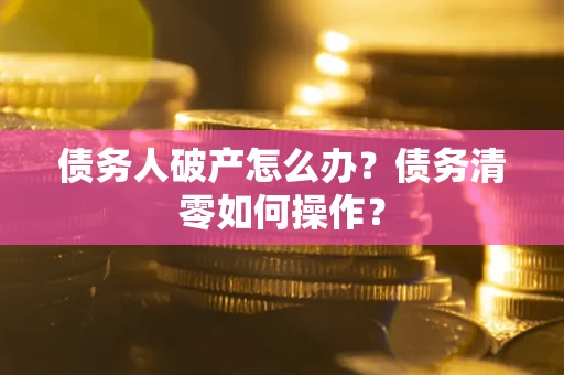 武汉债务人破产怎么办？债务清零如何操作？