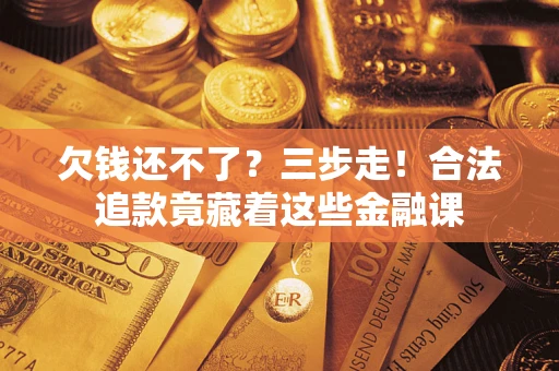 武汉欠钱还不了？三步走！合法追款竟藏着这些金融课