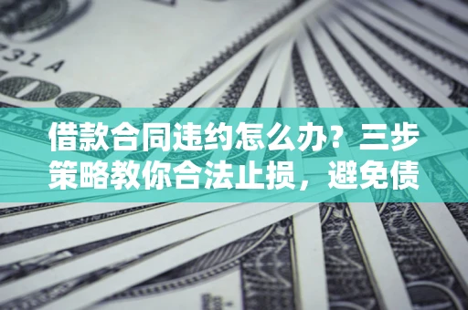 武汉借款合同违约怎么办？三步策略教你合法止损，避免债务危机升级