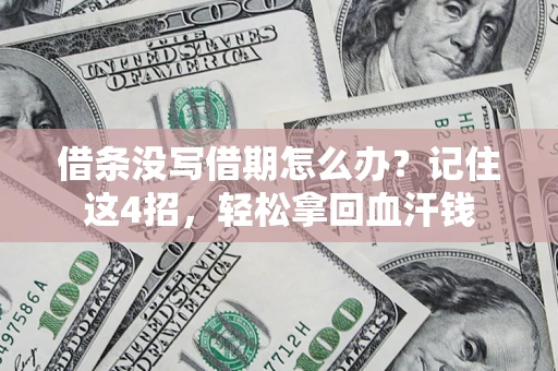 武汉借条没写借期怎么办？记住这4招，轻松拿回血汗钱