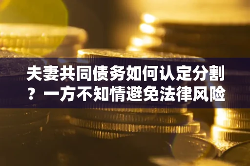 武汉夫妻共同债务如何认定分割？一方不知情避免法律风险必看！